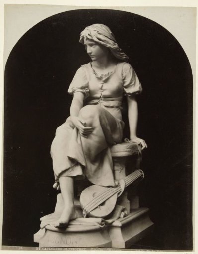 Marble statue 'Mignon' by Eugene-Antoine Aizelin in the Ny Carlsberg Glyptotek in Copenhagen