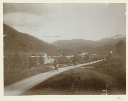 A Journey with Carriages and Horses Through a Rolling Valley, Probably in the Harz