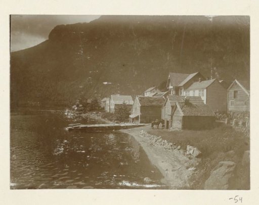 View of a Village with Wooden Houses Located on the Water, Probably in the Harz