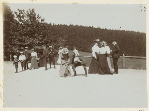 The Kessler and Heyning families on a walk through the mountains, probably in the Harz