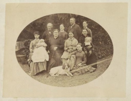 Group portrait of a French family
