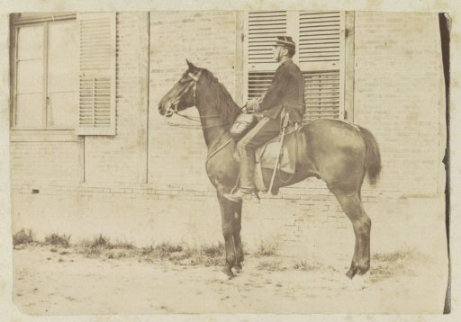 Portrait of a French military officer on horseback