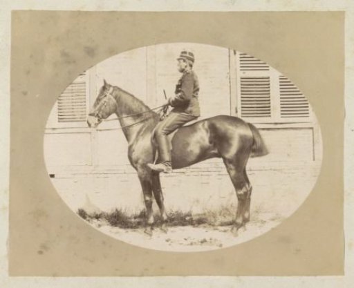 Portrait of a French military officer on horseback