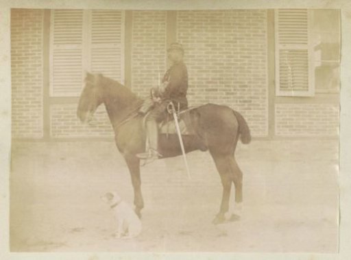 Portrait of a French soldier on horseback