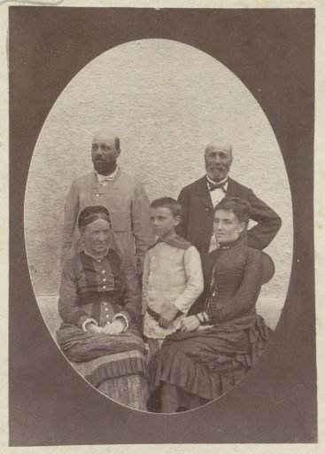 Group portrait of Mr. and Mrs. Corzet and family