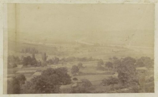 Rolling Landscape with Village and River in France