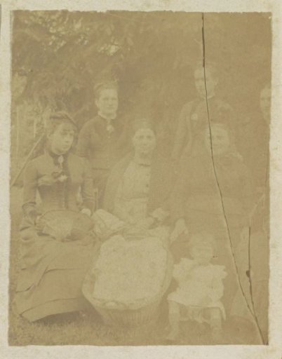 Group Portrait of Six Frenchwomen and Two Children
