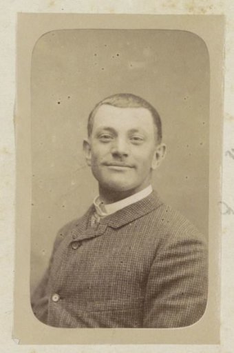 Portrait of a Smiling Frenchman, Identified as Emile, Facing Forward