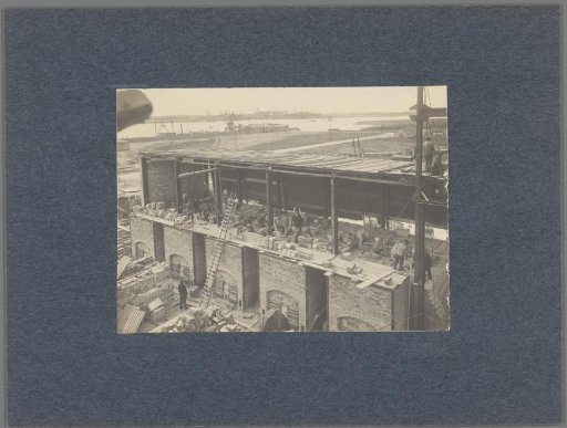 Construction of a Warehouse in the Keilehaven, with the Maas in the Background