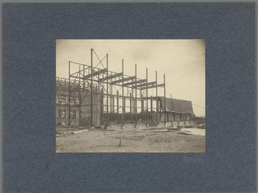 Factory or warehouse under construction in the port of Rotterdam