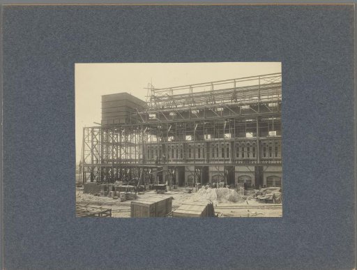 Factory under construction in the port of Rotterdam