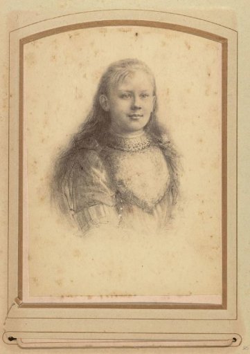 Photographic Reproduction of a Drawn Portrait of Princess Wilhelmina