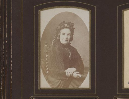 Portrait of an old woman with a cap