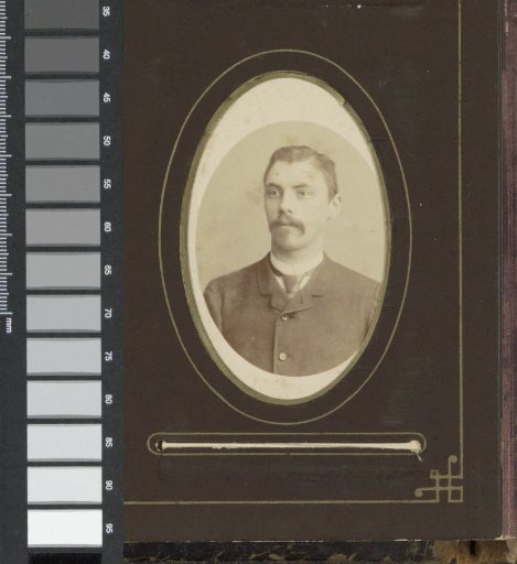 Portrait of a man with a moustache, possibly named 'MC van Essen'