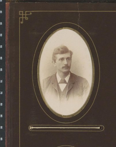 Portrait of a man with a moustache