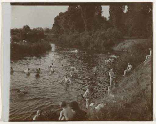 Swimming People in a River
