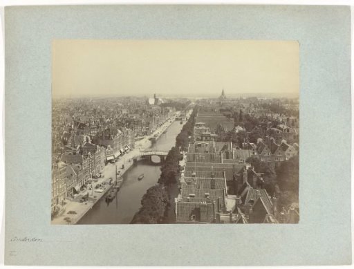 View of the Prinsengracht from the tower of the Westerkerk in Amsterdam