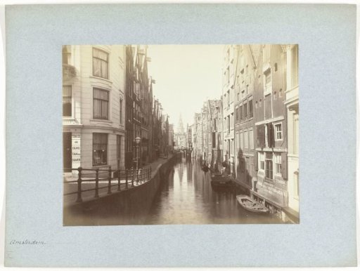 View of the Oudezijds Achterburgwal, the Kolkje in Amsterdam