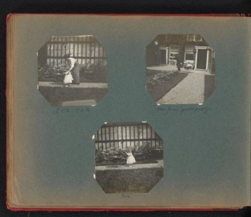 Three Scenes with Eva Boelen, Charlotte Boelen-Matthes and August Matthes in the Garden of Keizersgracht 756 in Amsterdam