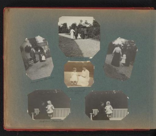 Six scenes with Eva and Charlotte Boelen, Charlotte Matthes-Doorman, and Jan Carel and Tjitske Matthes, at Huis Sonnevanck in Aerdenhout