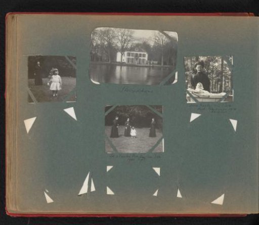 Four scenes with Eva Boelen and her grandmother, Eva Boelen-Smidt van Gelder, and aunts Dorothea, Henriette, and Hermina, at the country estates Oud Bussem and Sterreschans