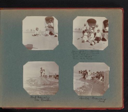 Children, including Eva and Hetty Boelen, on the beach at Zandvoort