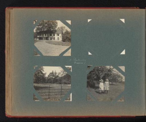 Three views of the Plattenberg estate in Maarn, with Anna and Elisabeth Boelen probably in the bottom right