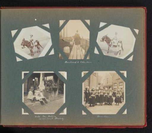 Children on a donkey on a beach, on a pier in Volendam, in traditional dress in Marken, and sitting in front of a veranda in Aerdenhout