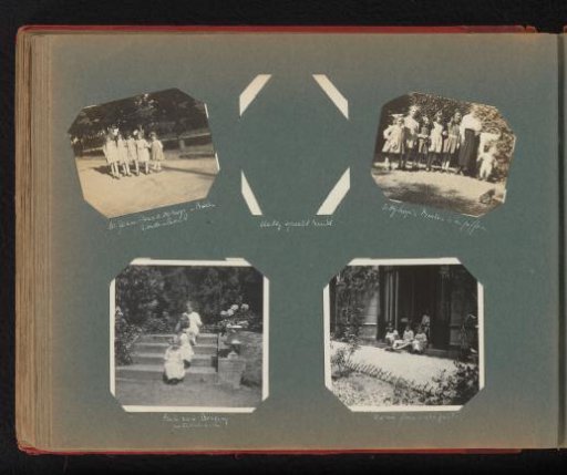 Children, including Eva and Hetty Boelen, in a park in Aerdenhout and a garden in Hilversum