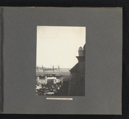 View of the harbor of Havana with the Columbia in the background