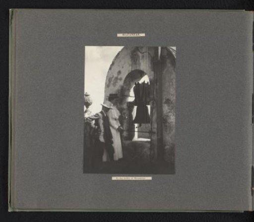 Woman and boy at the clock of the Ermita de Monserrate near Matanzas