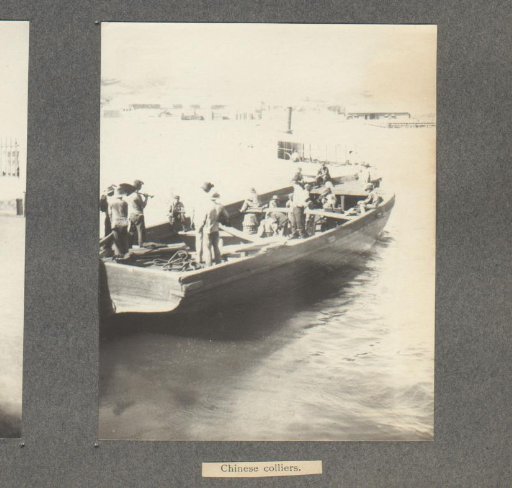 Chinese miners on a boat