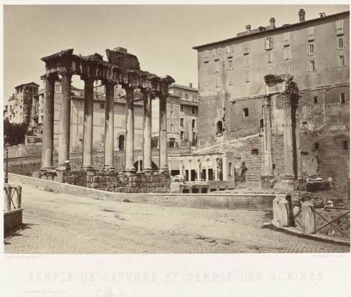 View of the Temple of Saturn on the Forum Romanum, Rome