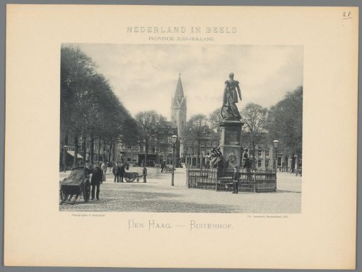 View of the Buitenhof towards the Grote or Sint-Jacobskerk, The Hague
