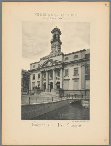 View of the town hall in Dordrecht