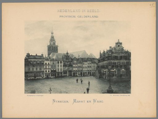 View of the Grote Markt and the Waag Building in Nijmegen