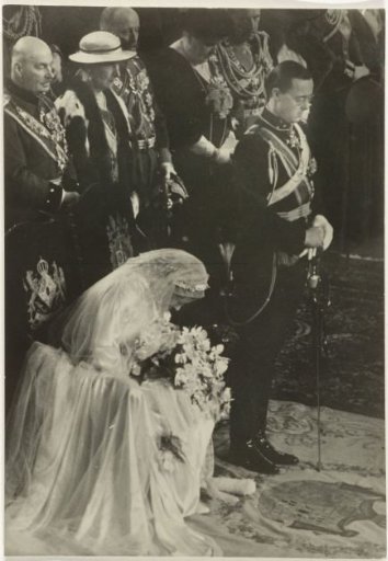 Blessing of the Marriage of Princess Juliana and Prince Bernhard in the St. Jacobskerk in The Hague, 7 January 1937