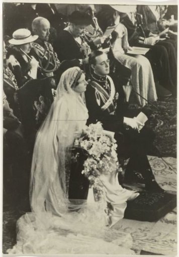 Blessing of the Marriage of Princess Juliana and Prince Bernhard in the St. Jacobskerk in The Hague, 7 January 1937