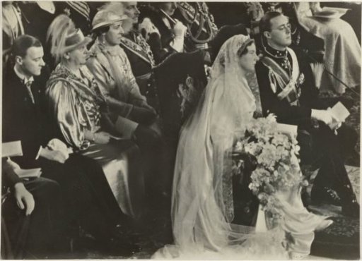 Blessing of the Marriage of Princess Juliana and Prince Bernhard in the St. Jacobskerk in The Hague, 7 January 1937