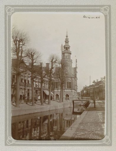 Market Street in Bolsward with the town hall at the end