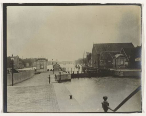View of the Wilhelmina Lock in Zaandam