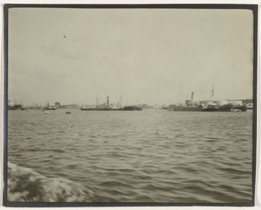 View Over a River with Ships in the Background, Netherlands