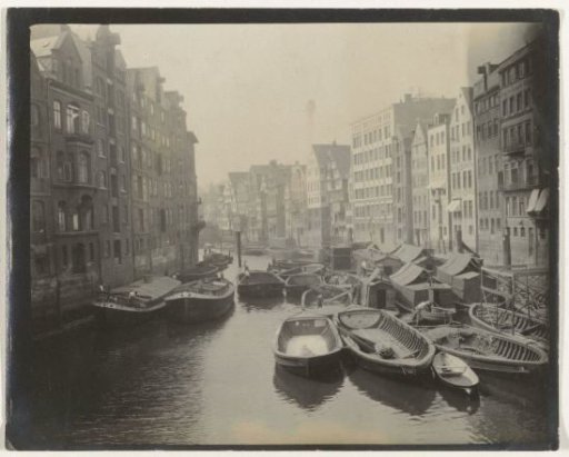 View of a canal or waterway in Hamburg