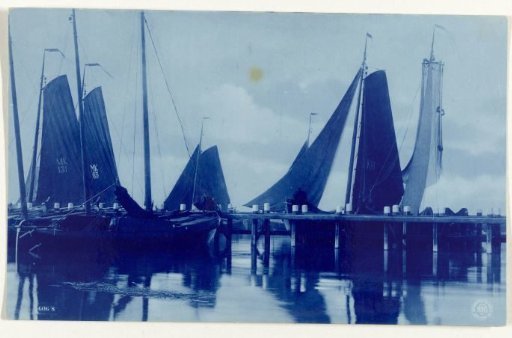 Ships in the harbour of Marken