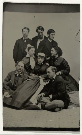 Group portrait of three women and five men