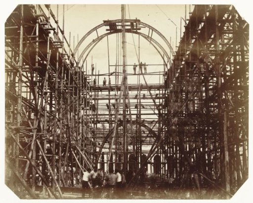 Construction of the International Exhibition Building in London