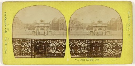 View of the Place du Carrousel and Arc du Carrousel, Paris