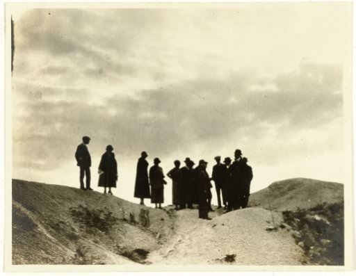 Group of American tourists at an unknown location