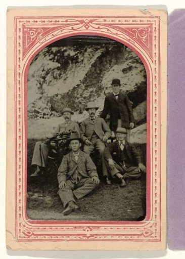 Group Portrait of Five Men, Rocky Point (Amusement Park)