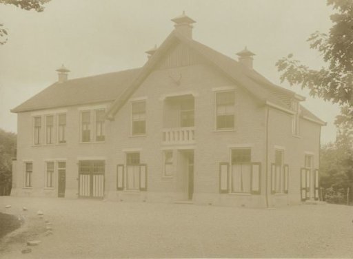 House with antlers on the facade
